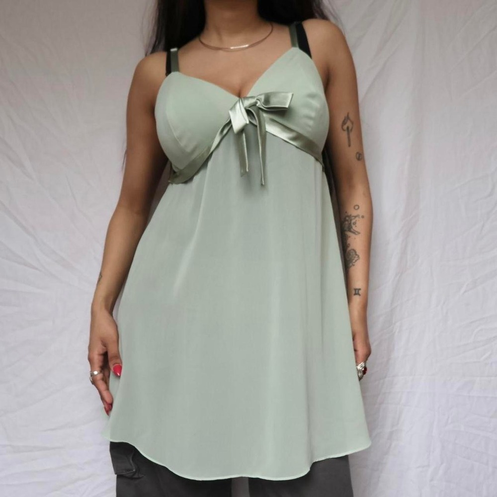 La Senza Sage Green Babydoll Slip Top